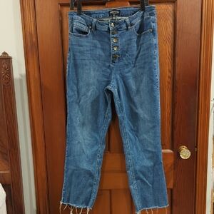Kenneth Cole High Rise Blue Jeans with Button-Fly